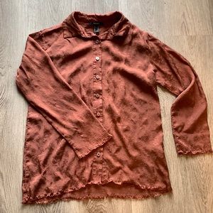 Floral print viscose shirt